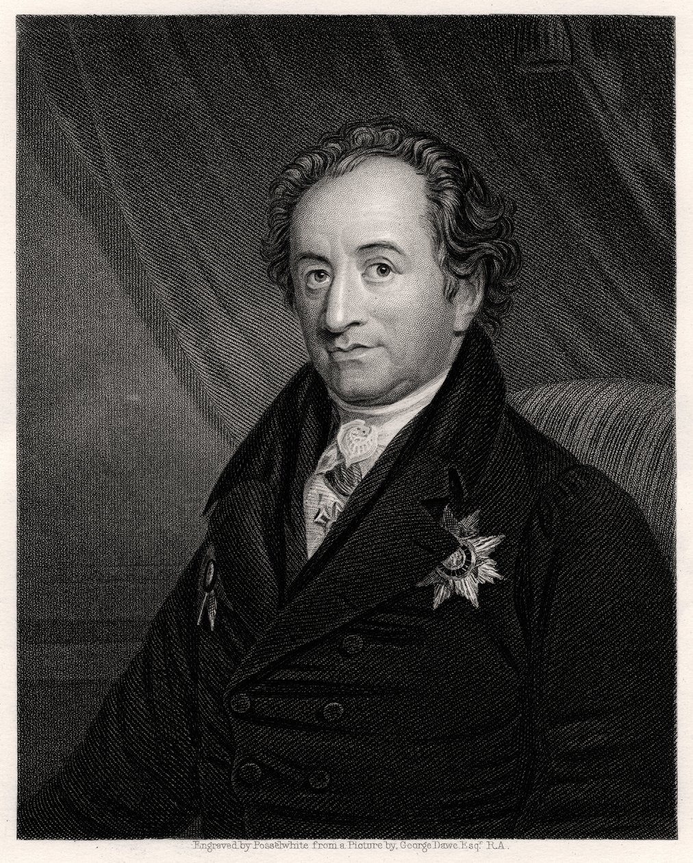 Johann Wolfgang von Goethe, Alman şair, oyun yazarı ve bilim adamı, 19. yüzyıl by James Posselwhite