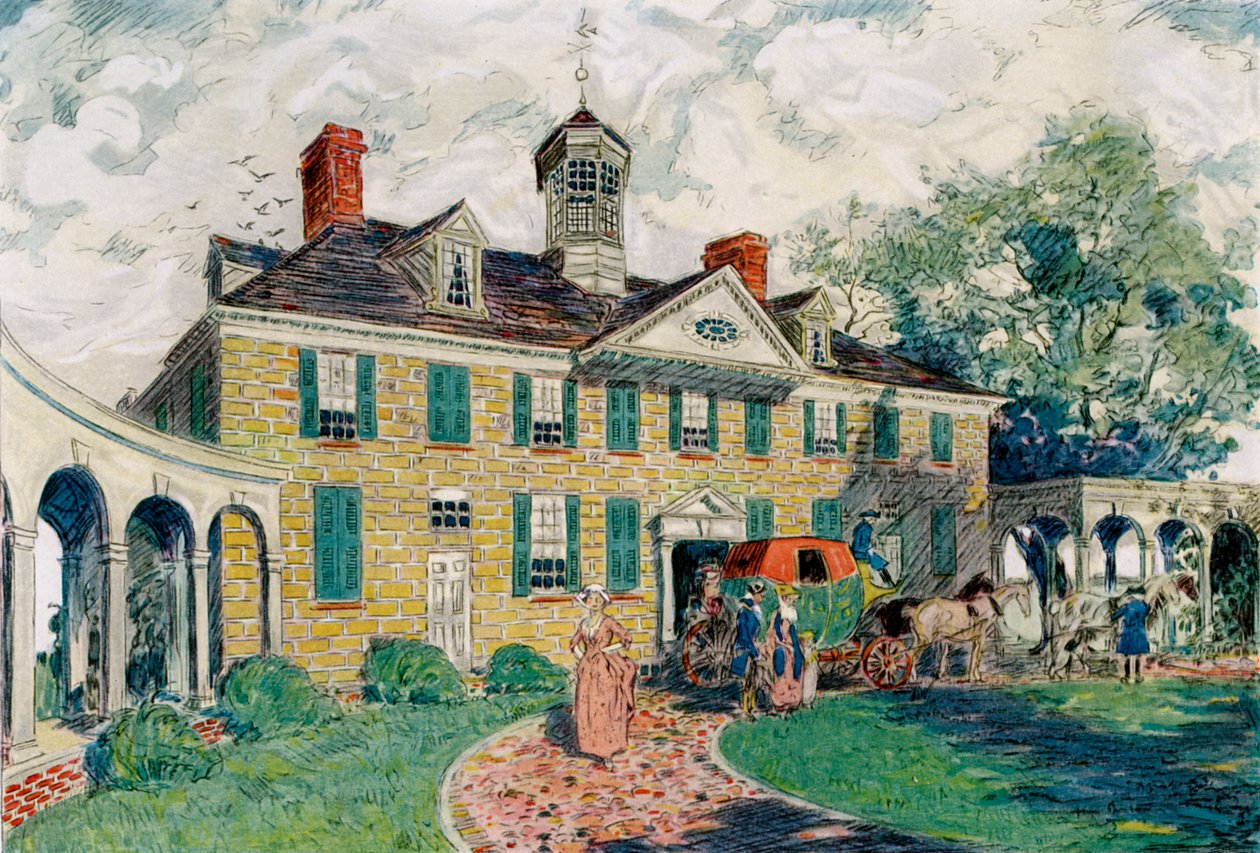 Vernon Dağı, İskenderiye yakınlarında, Virginia, ABD, 18. yüzyıl 1921. by James Preston