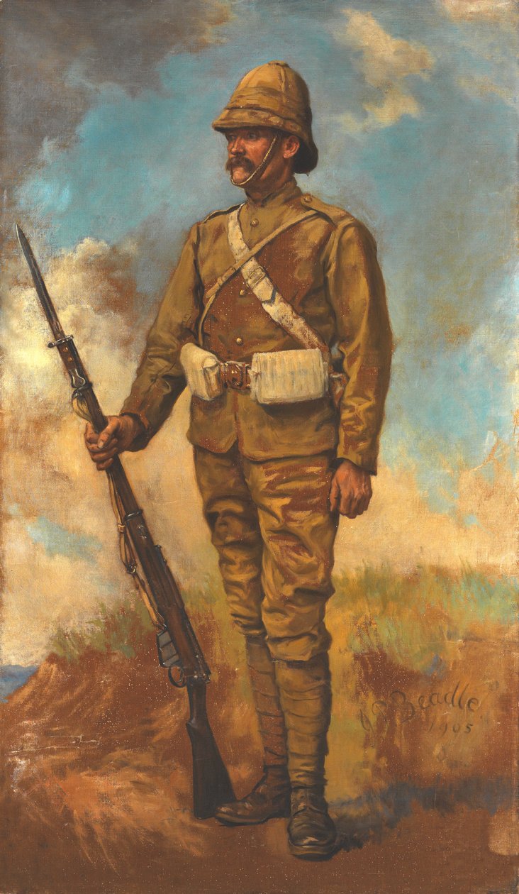 yürüyen düzende bir İngiliz piyade by James Prinsep Beadle