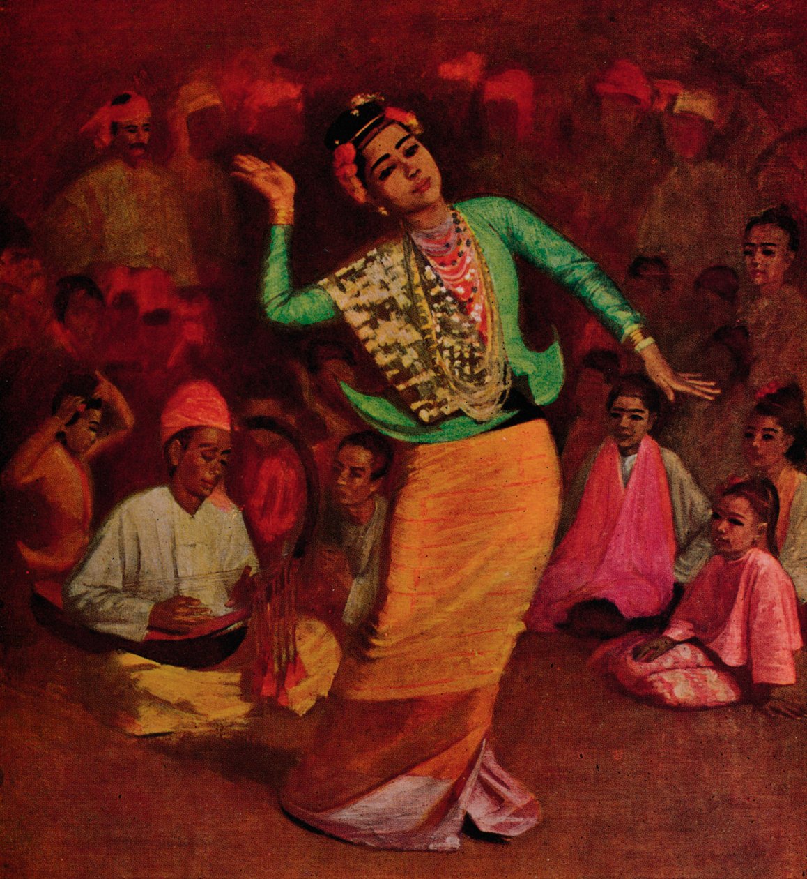 Birmanyalı Dans Eden Kız, 1913 by James Raeburn Middleton