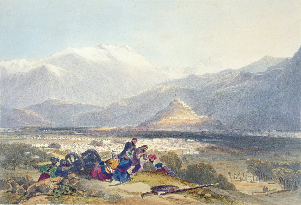 Bala Hisar ve Kabil Şehri, Ba Maroo Tepesinden İngiliz Kantonları, Düşmanlıklar Başlıyor, 