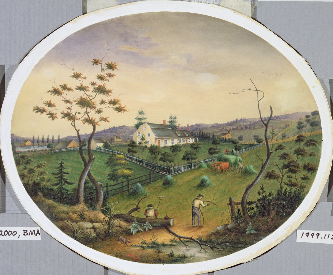 Van Brunt Homestead, c.1865 (kağıt üzerinde wc) by James Ryder van Brunt