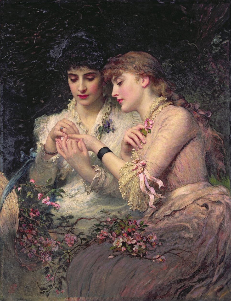 Güllerin Arasında Bir Diken, 1887 dolayları (tuval üzerine yağlıboya) by James Sant