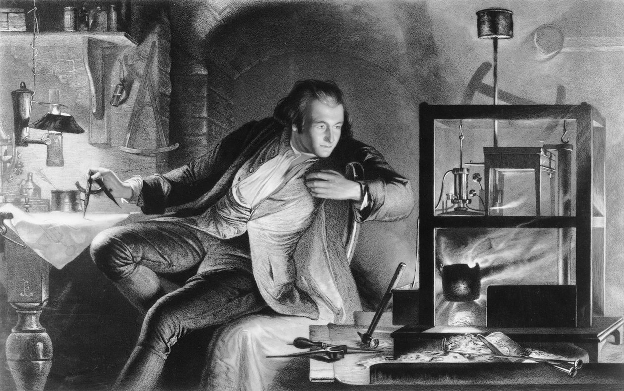 James Watt genç bir adam olarak, c1769 by James Scott