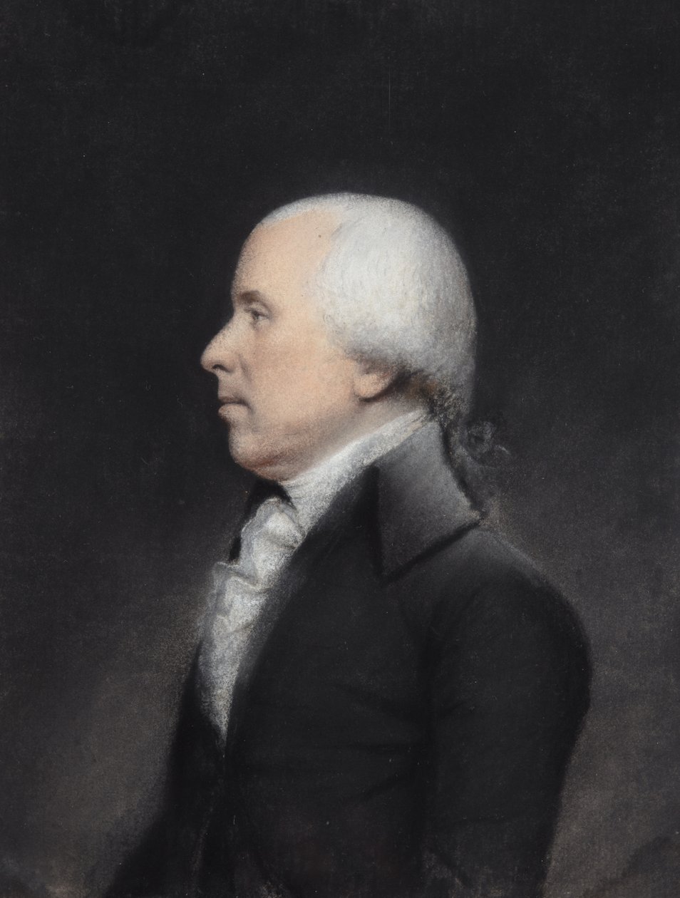 Dr Benjamin Rush (gri kağıt üzerine pastel) by James Sharples