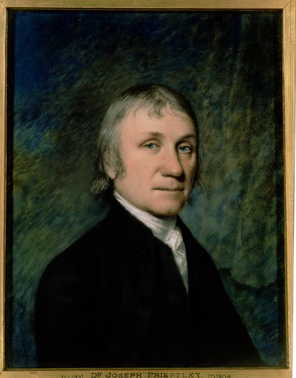 Joseph Priestley, c.1790 (gri kağıt üzerine pastel) by James Sharples