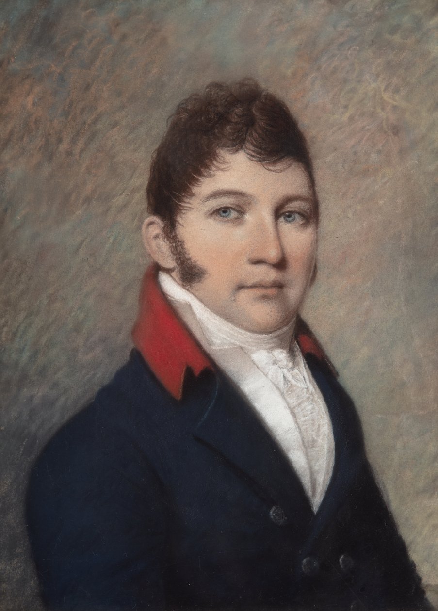 Francis J. Jackson, 3/1810 (gri kağıt üzerine pastel) by James Sharples