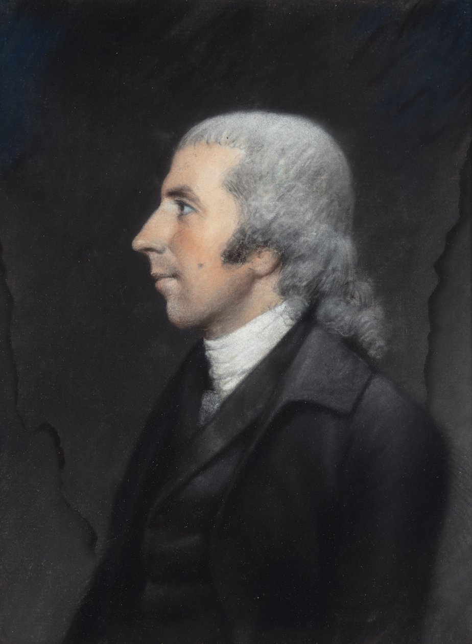 Rev. Jedidiah Morse (gri kağıt üzerine pastel) by James Sharples