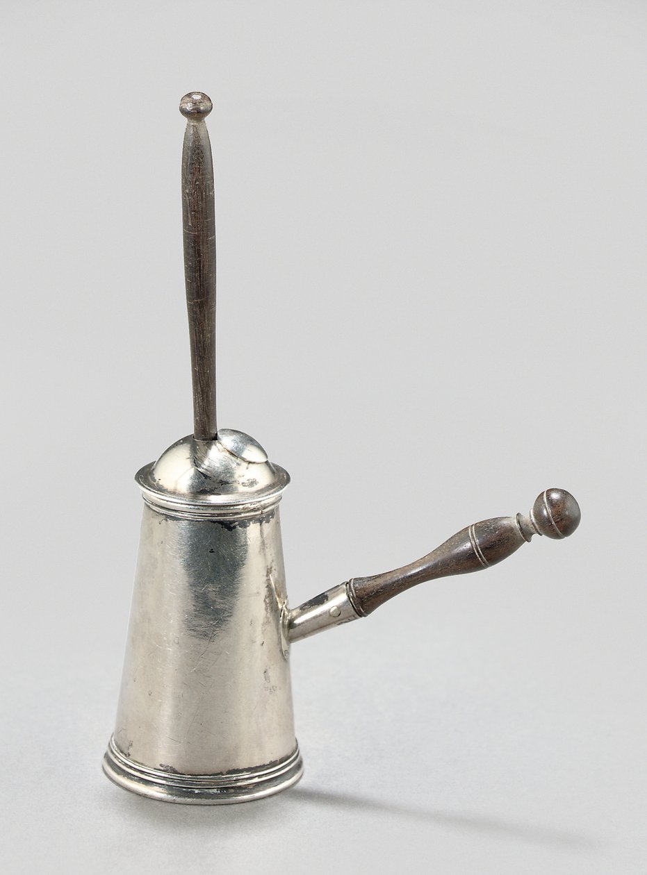 George II oyuncak çikolata kabı, c.1730 (gümüş ve ahşap) by James Slater