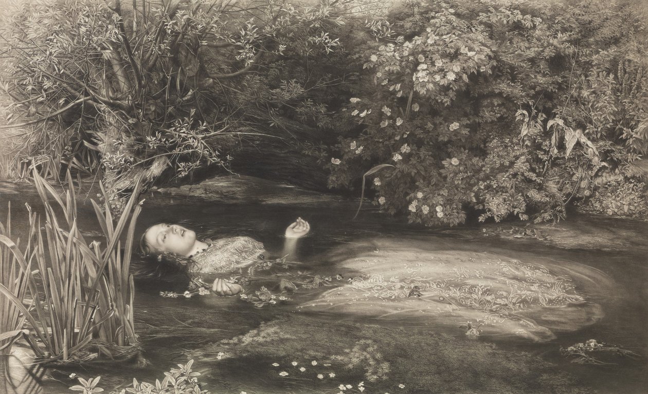 Ophelia Shakespeare, Hamlet, 4. Perde, 7. Sahne, 1 Mart 1866. by James Stephenson
