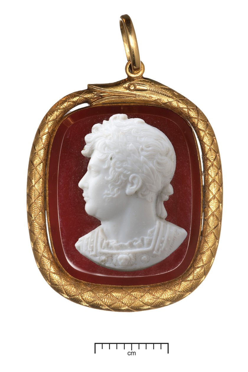 George IV Taç Giydirme, Altın Kolye, c.1821 (altın ve cam) by James Tassie