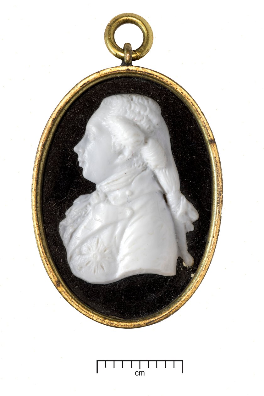 George IV, Galler Prensi olarak, c.1790 (yaldızlı metal çerçeveli beyaz cam) by James Tassie