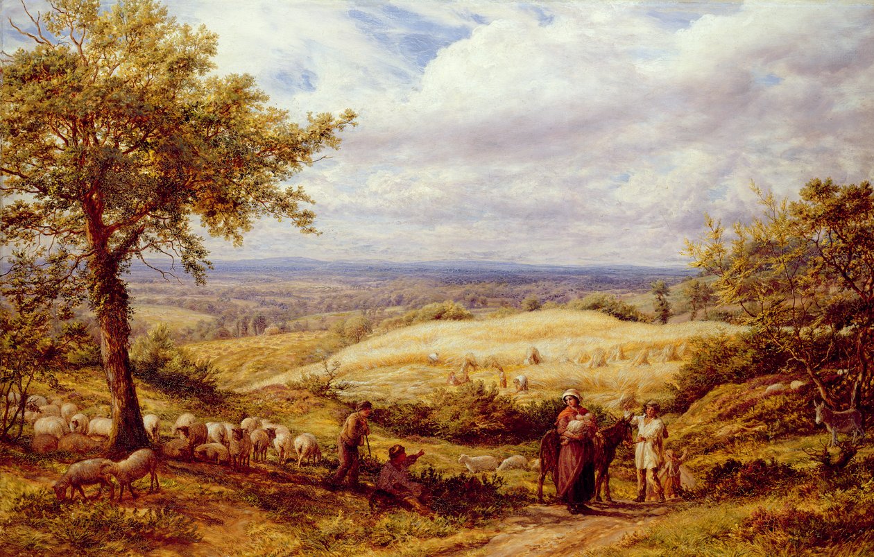 The Wayfarers, 1872 dolayları (tuval üzerine yağlı boya) by James Thomas Linnell