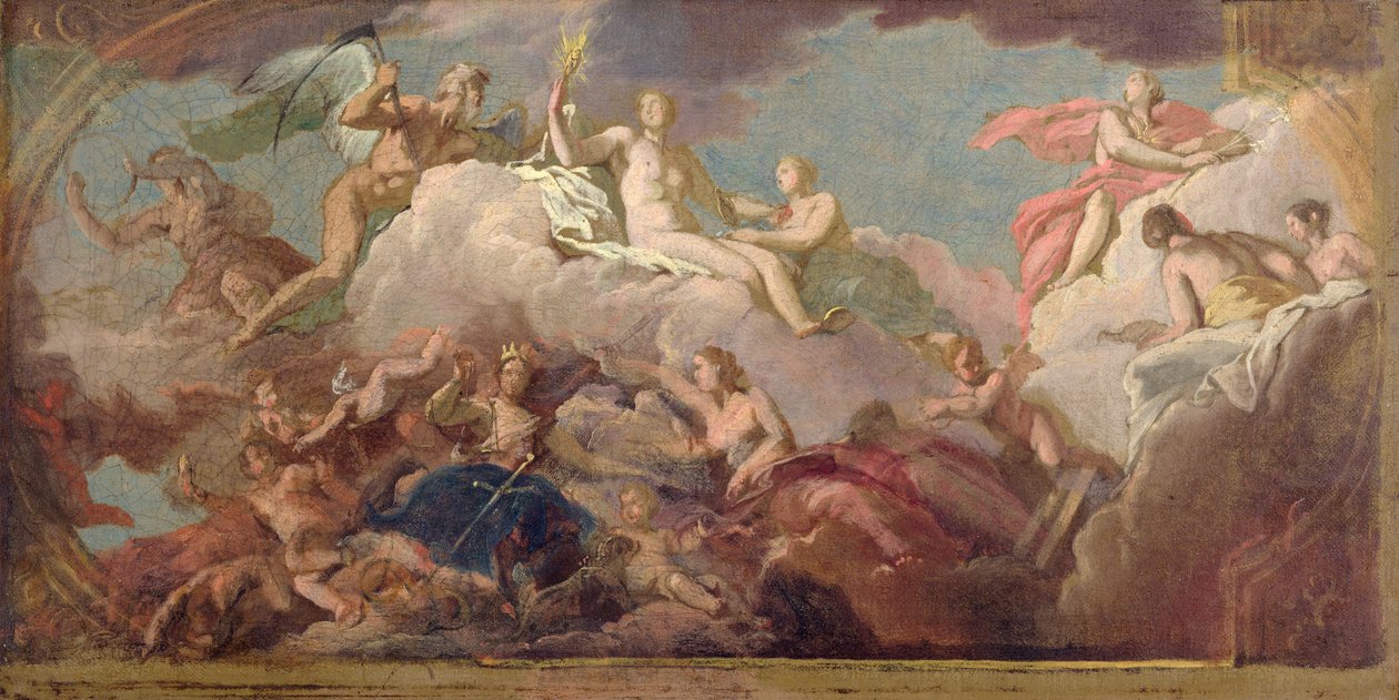 Zaman, Hakikat ve Adalet, c.1716 (tuval üzerine yağlı boya) by James Thornhill