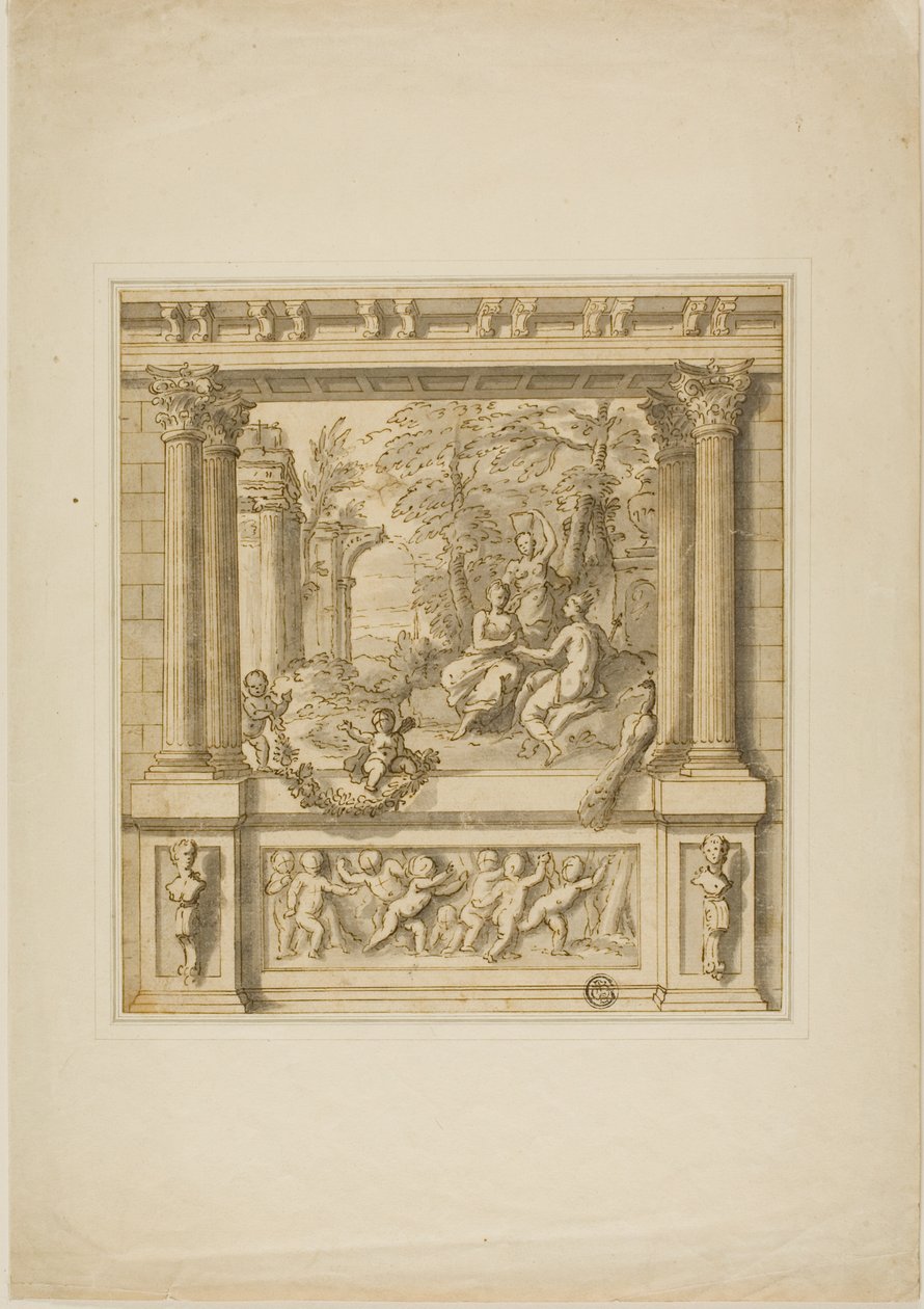 Egeria Hikayesi ve Numa Pompilius ile Duvar Dekorasyonu by James Thornhill
