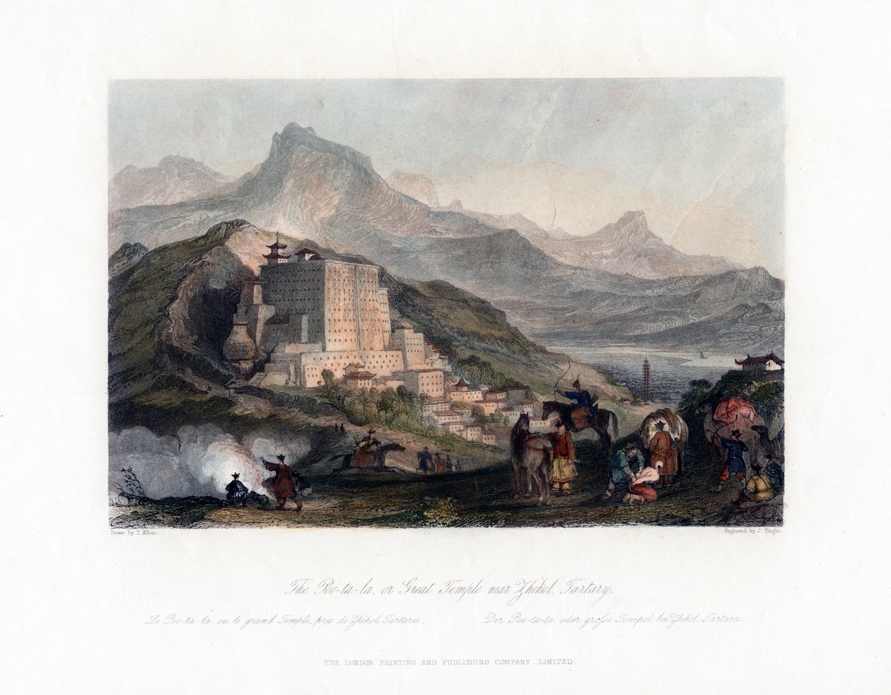 'Poo Ta La veya Zhehol, Tartary yakınlarındaki Büyük Tapınak', Çin, c1840. by James Tingle