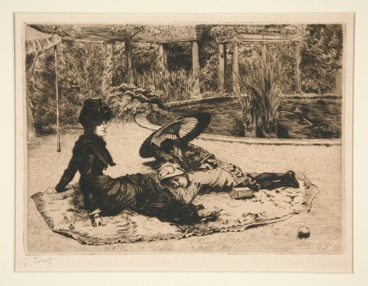 Havuzun Yanında (Sur l by James Tissot