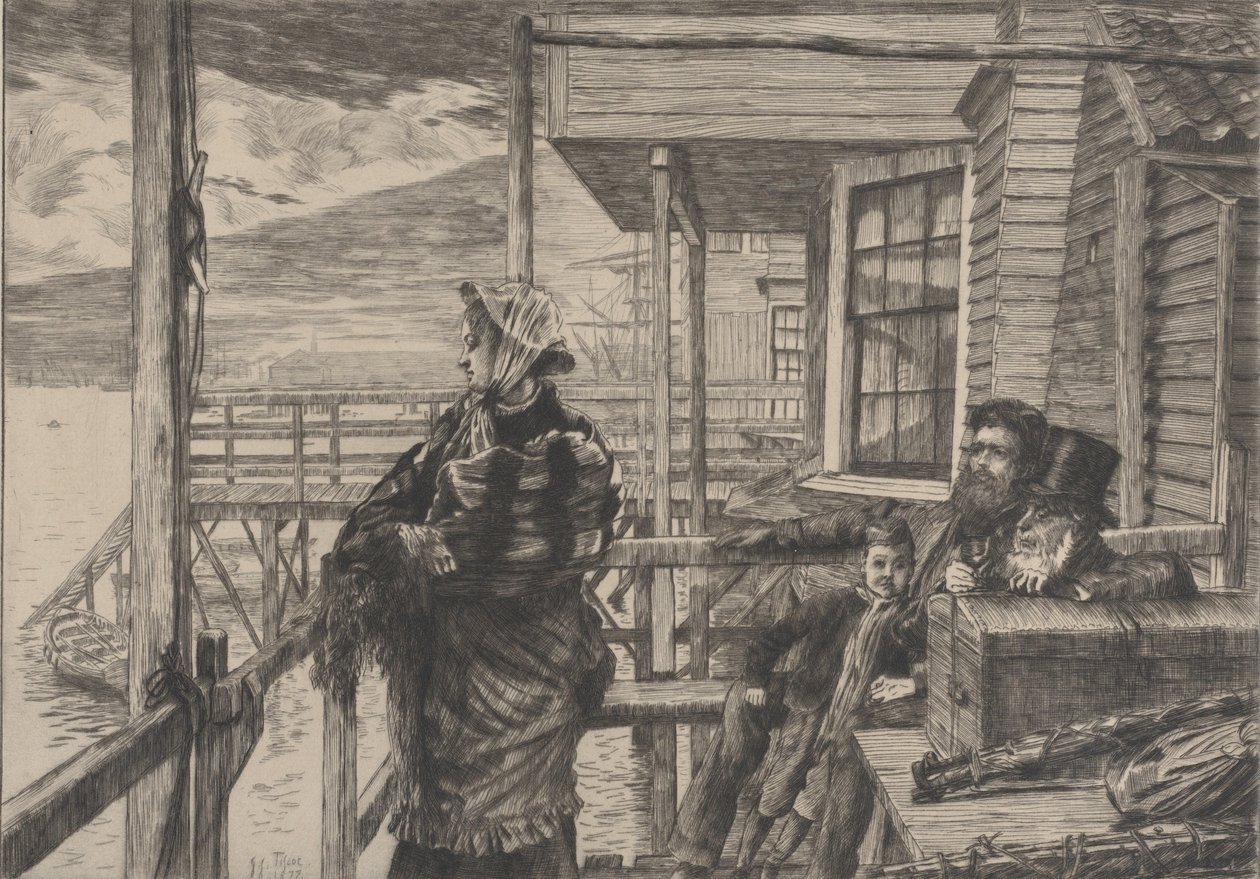 Üç Karga Hanı, Gravesend, 1877. by James Tissot