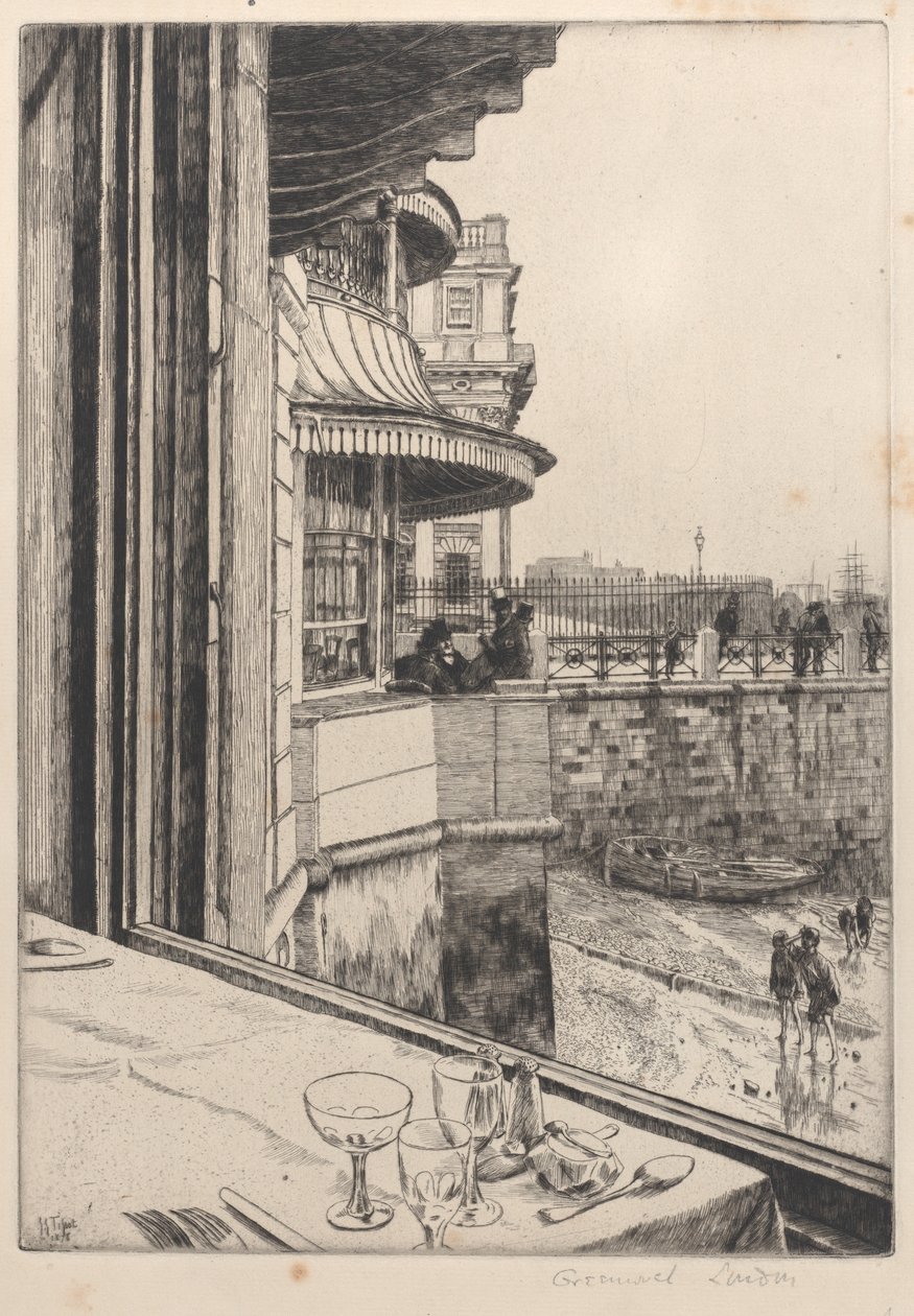 Trafalgar Tavernası, Greenwich, 1878. by James Tissot