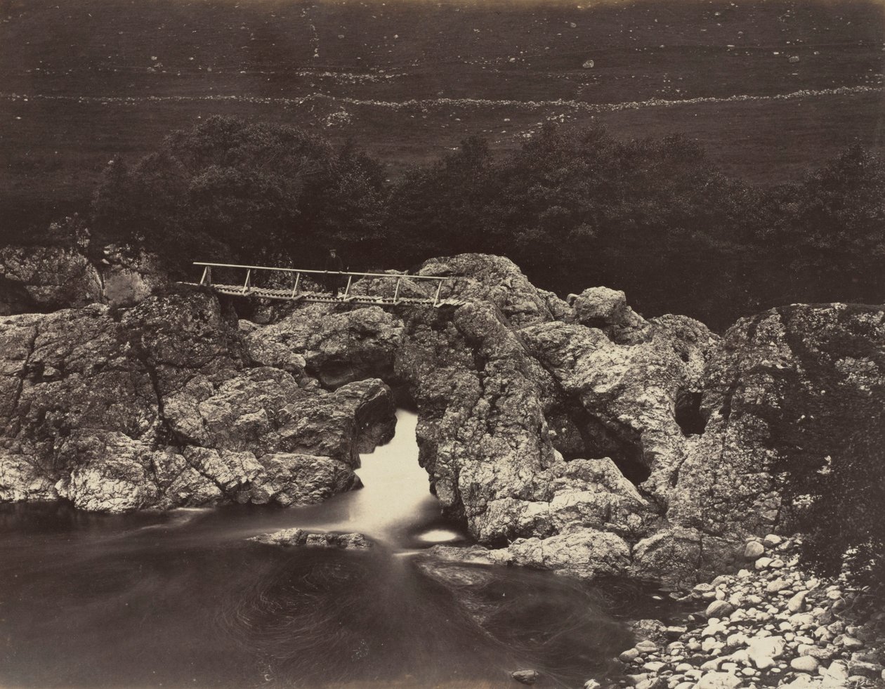 Forest Lodge yakınlarındaki Çoban Köprüsü, 1871. by James Valentine