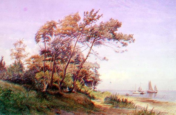 Sahilde, Wight Adası