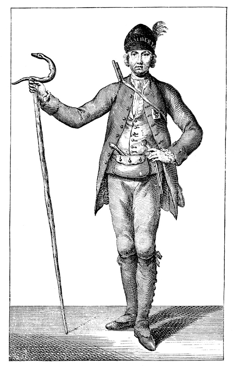 James Boswell, esq, silahlı bir Korsika Şefi kılığına girmiş, 1769. by James Wale