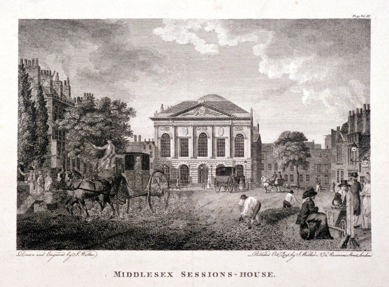 Clerkenwell Green, Finsbury, Londra, 1796 by James Walker