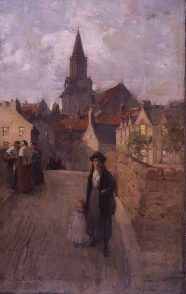 Eski Köprü, Berwick (tuval üzerine yağlı boya) by James Wallace
