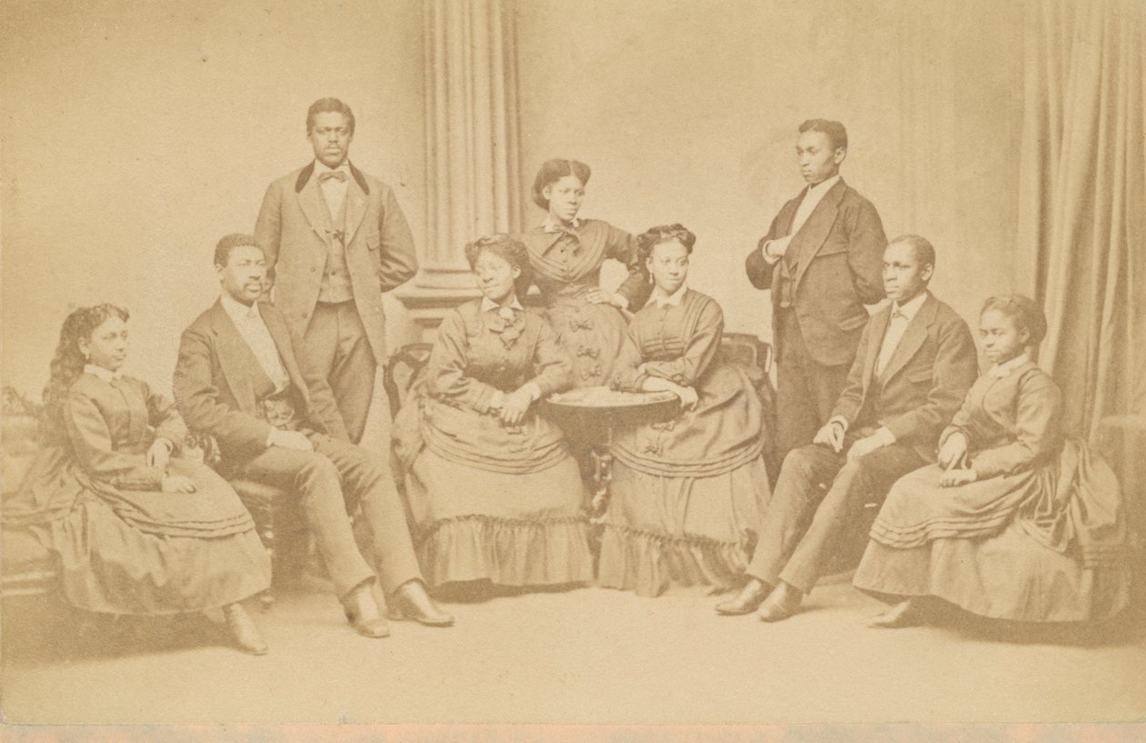 Jubilee Singers, 1872, daha sonra basılmıştır. by James Wallace Black
