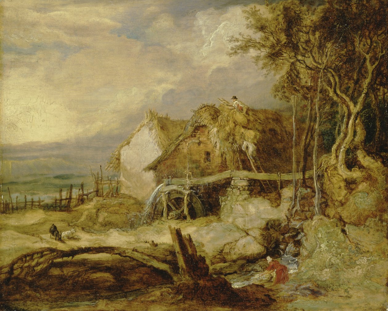 Overshot Mill, c.1802-07 (panelde yağ) by James Ward