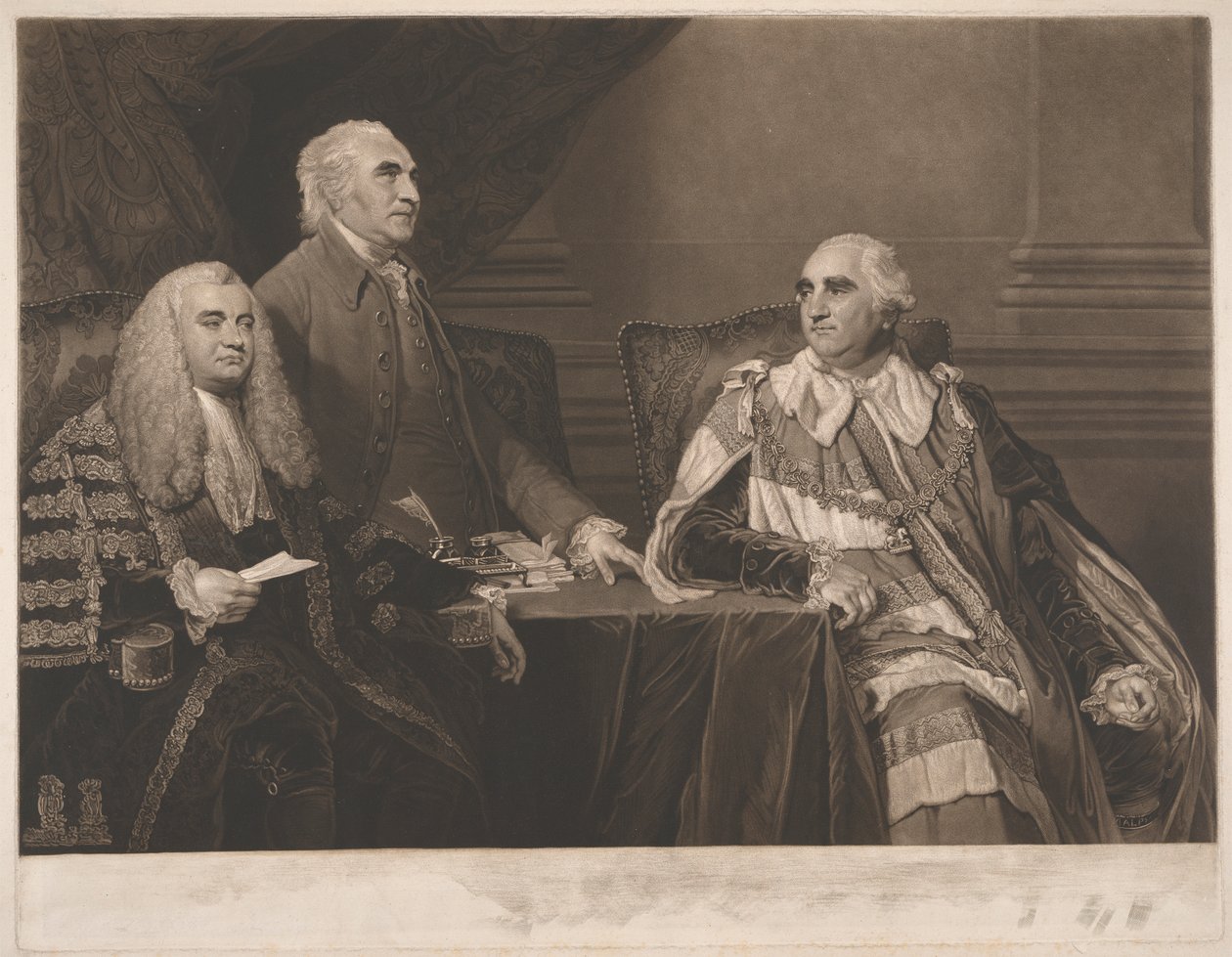 John Dunning, 1. Baron Ashburton, Albay Isaac Barre ve William Petty, 2. Shelburne Kontu, Lansdowne Markisi ile birlikte by James Ward