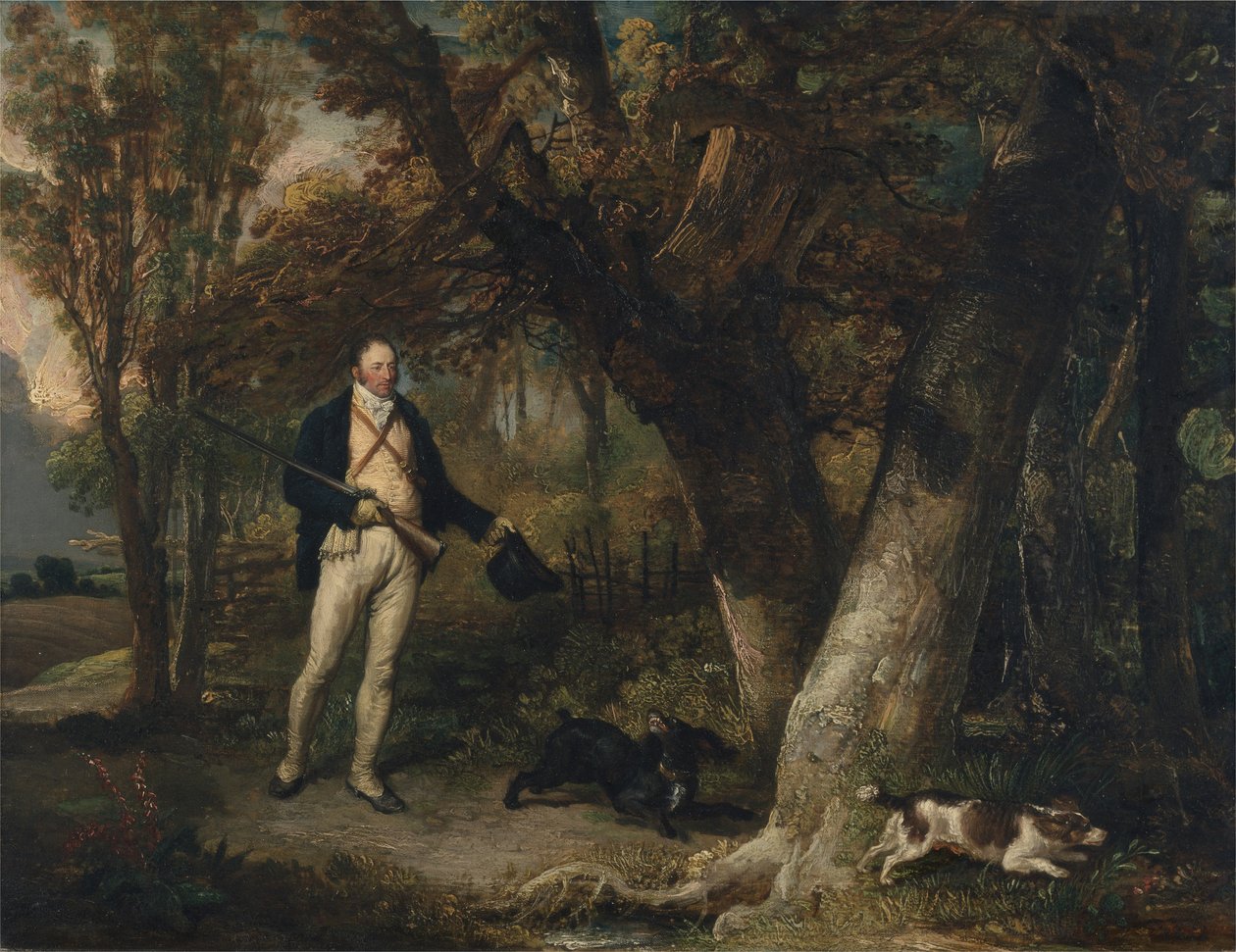 Papaz Thomas Levett ve Favori Köpeklerin Portresi, Horoz Vurma by James Ward