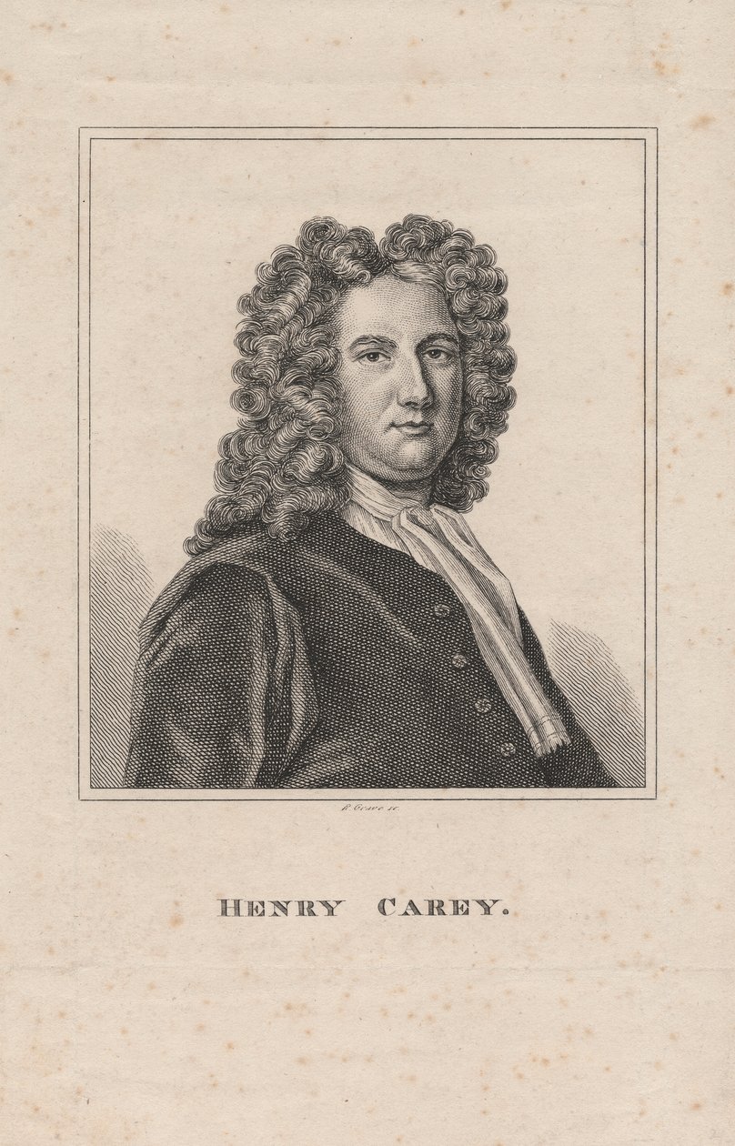 Henry Carey, R. Grave tarafından kazınmış, 1800 dolayları by James Wasdail