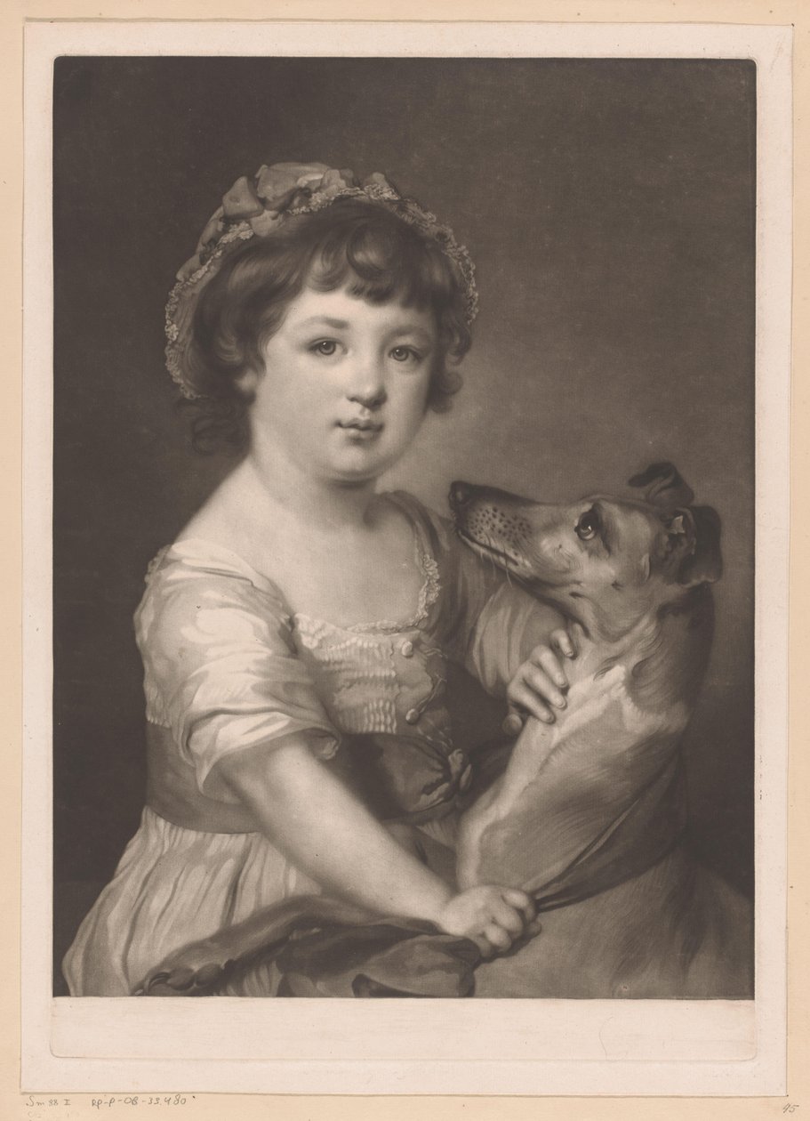 Portret van Frances Lascelles by James Watson (prentmaker)