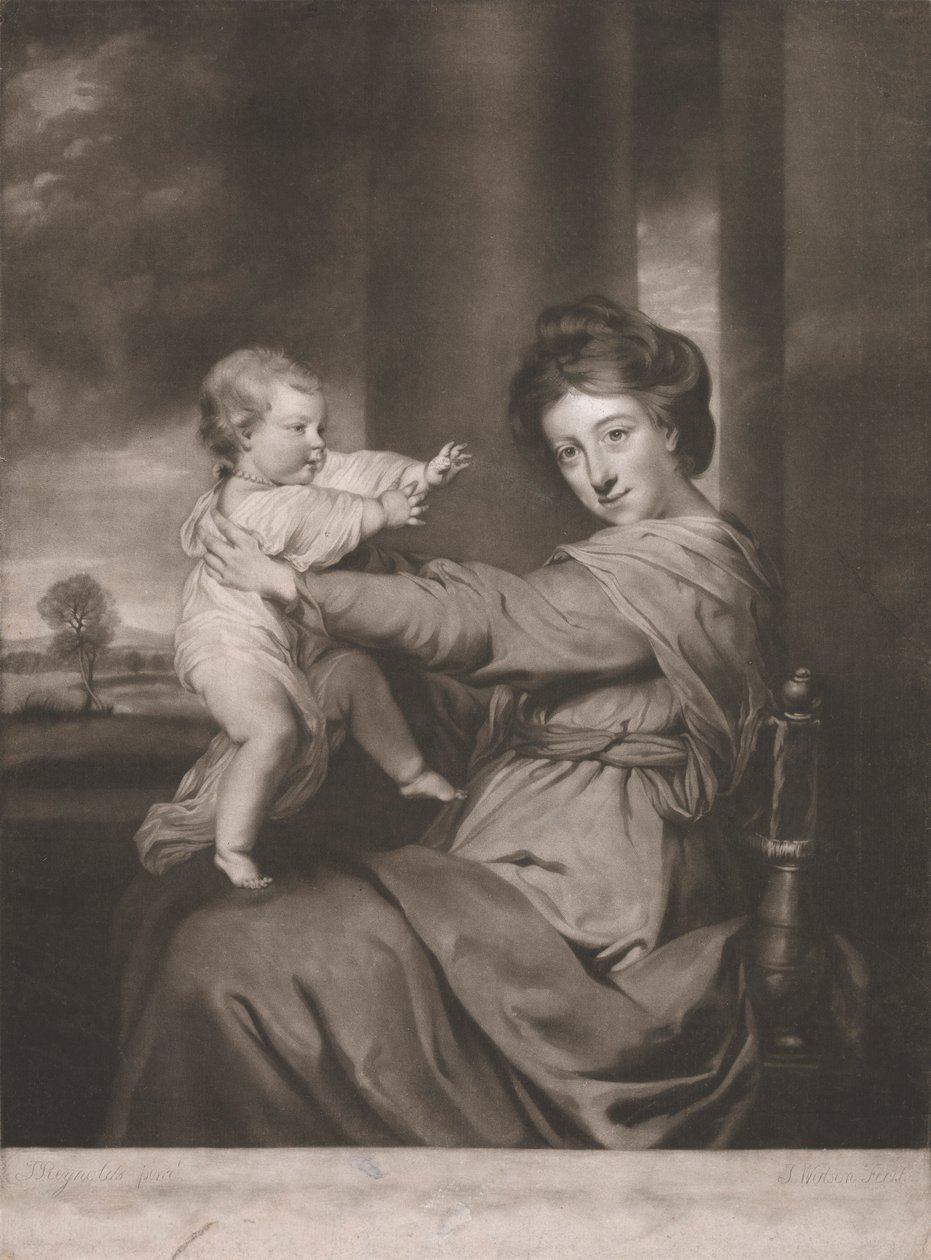 Marlborough Düşesi Caroline, Kızı Leydi Caroline Spencer ile birlikte by James Watson