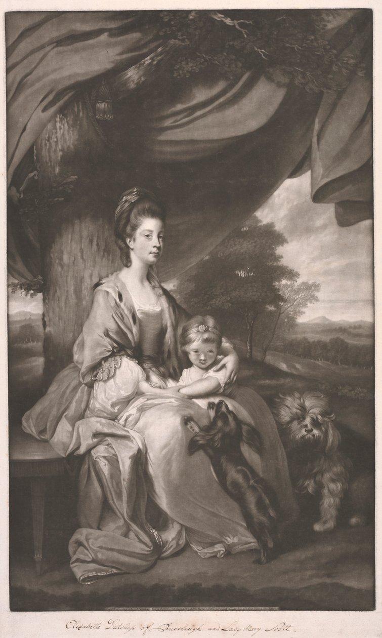 Buccleuch Düşesi, Kızı Leydi Mary Scott ile birlikte by James Watson