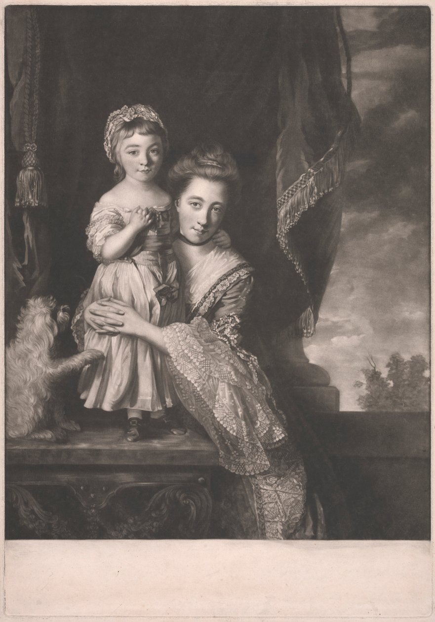 Margaret Georgiana, Spencer Vikontesi ve Kızı by James Watson