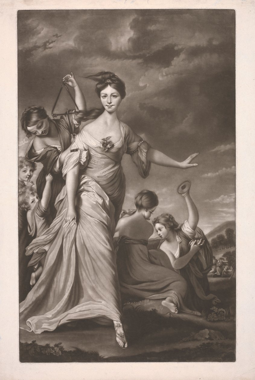 Mary Hale (kızlık soyadı Chaloner) 'L'Allegro'da Euphrosyne rolünde by James Watson