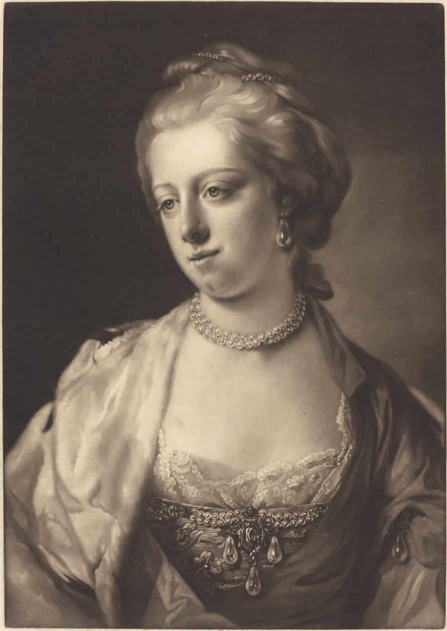 Prenses Caroline Matilda, Danimarka Kraliçesi by James Watson after Francis Cotes