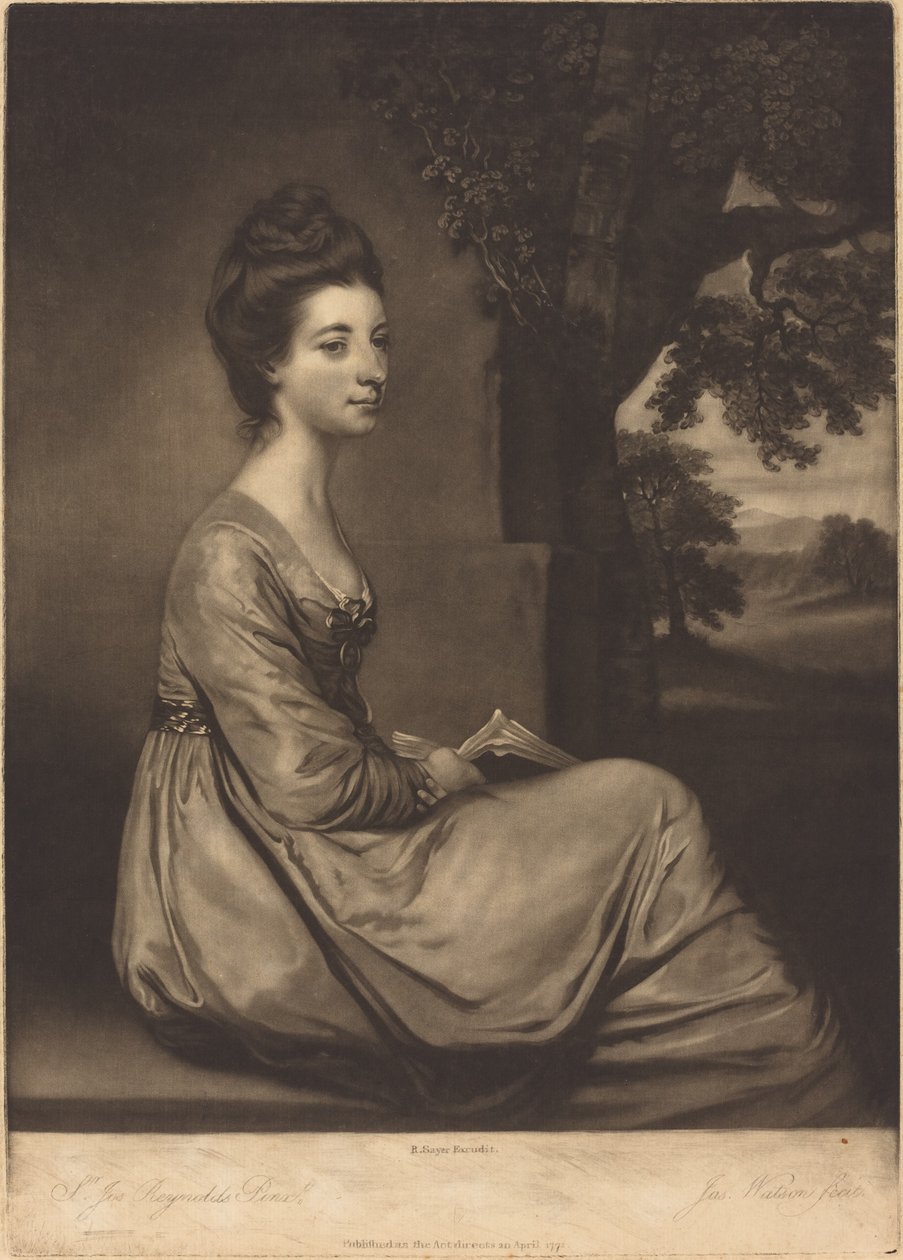 Jemima Kontes Cornwallis by James Watson after Sir Joshua Reynolds