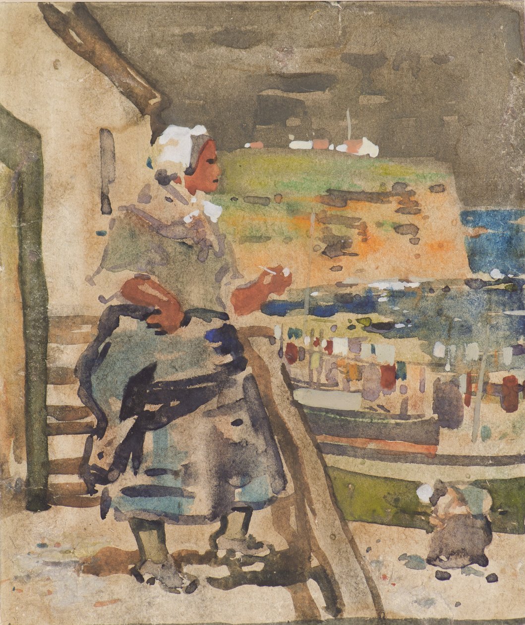 Auchmithie (suluboya) by James Watterston Herald