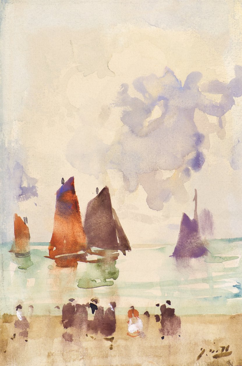 Balıkçı Tekneleri (suluboya) by James Watterston Herald