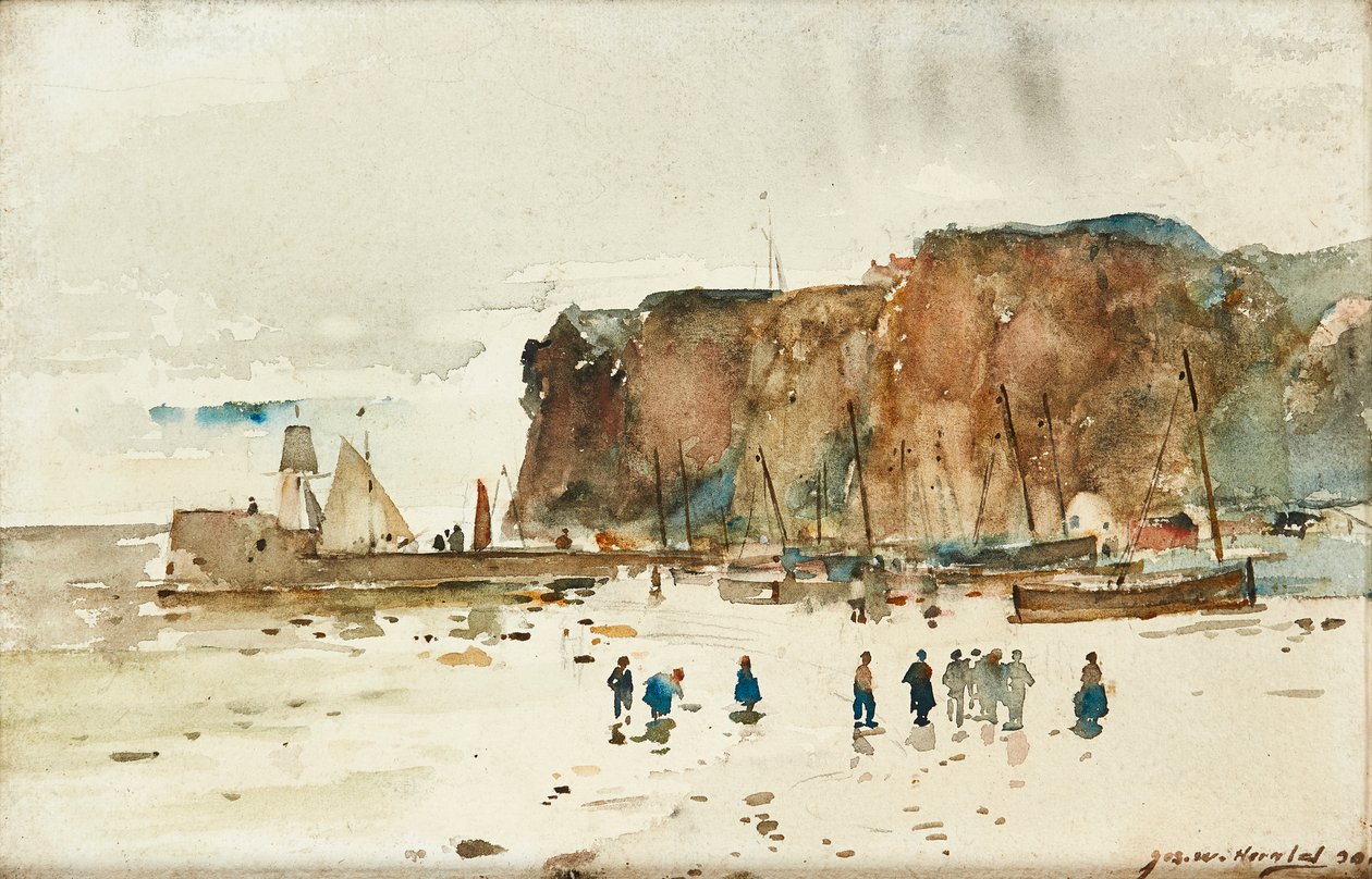 Deniz manzarası (kalem ve sulu boya) by James Watterston Herald