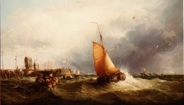 Hollandalı Balıkçı Gemisi ve Diğer Nakliye by James Webb