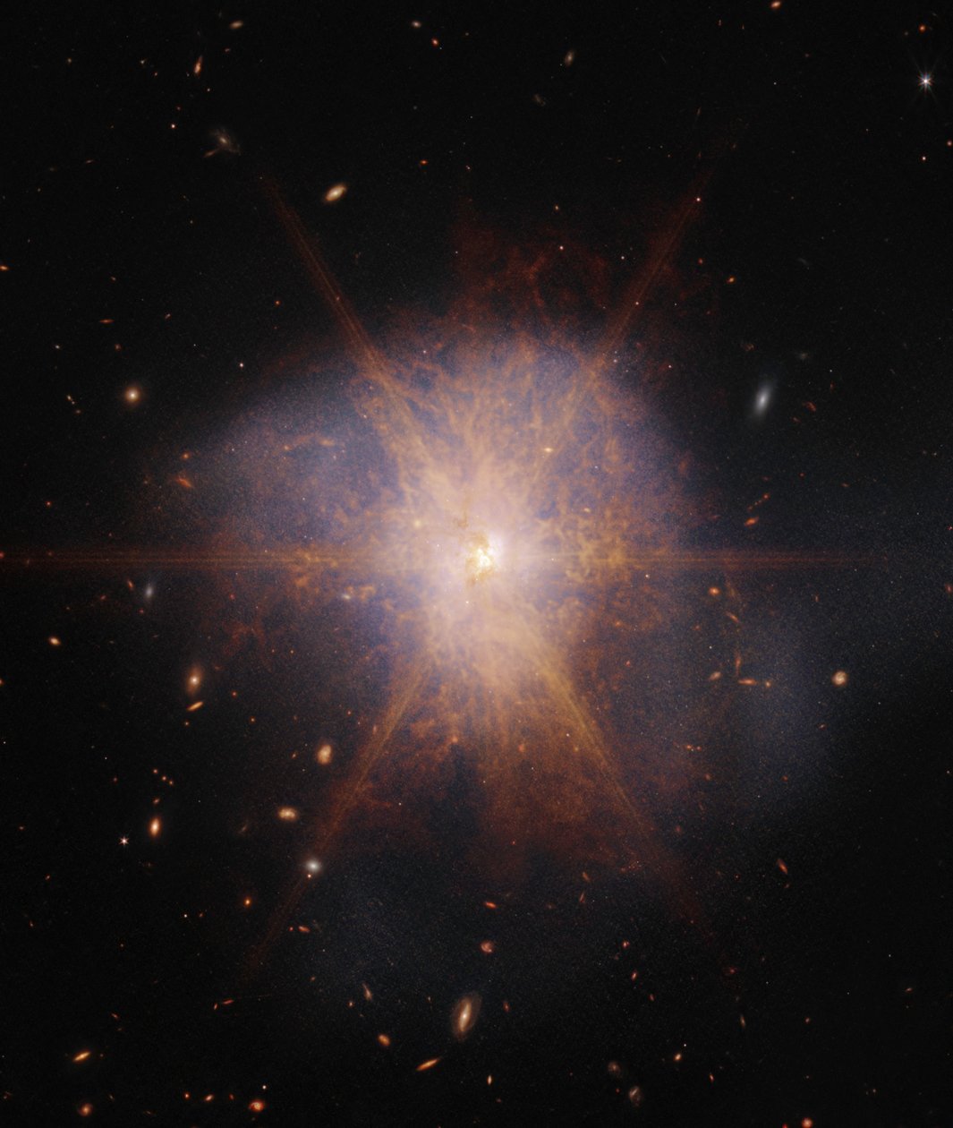 Arp 220 (NIRCam ve MIRI görüntüsü) by James Webb Space Telescope (NASA)