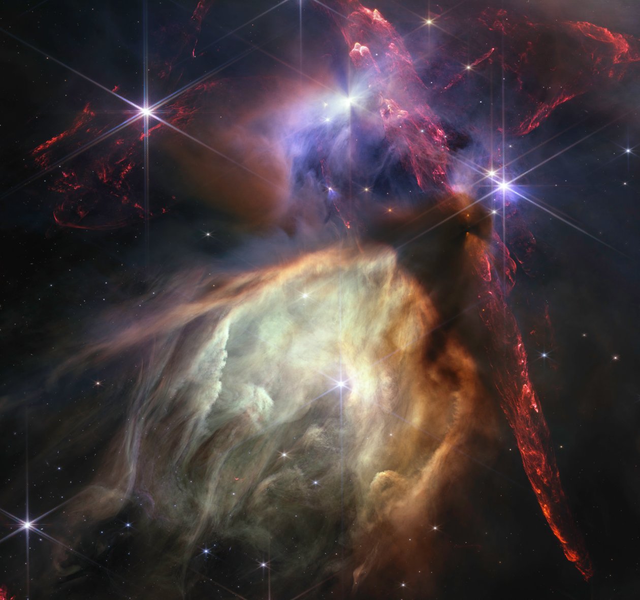 Rho Ophiuchi (NIRCam Görüntüsü) by James Webb Space Telescope (NASA)