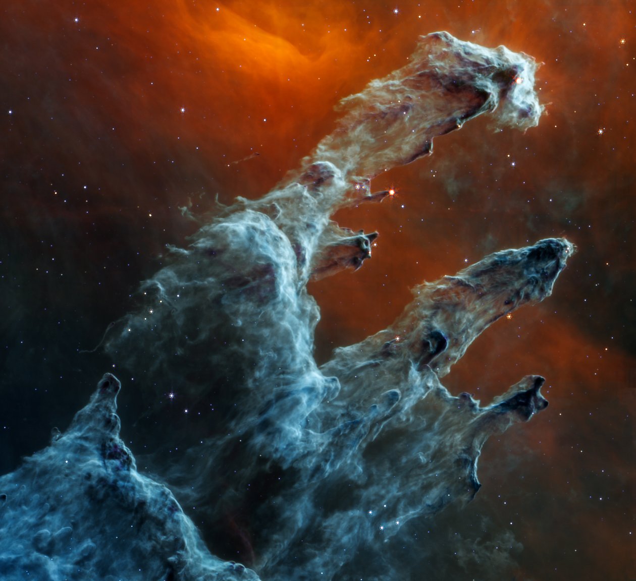 Yaratılışın Sütunları (Webb MIRI Görüntüsü) by James Webb Space Telescope (NASA)