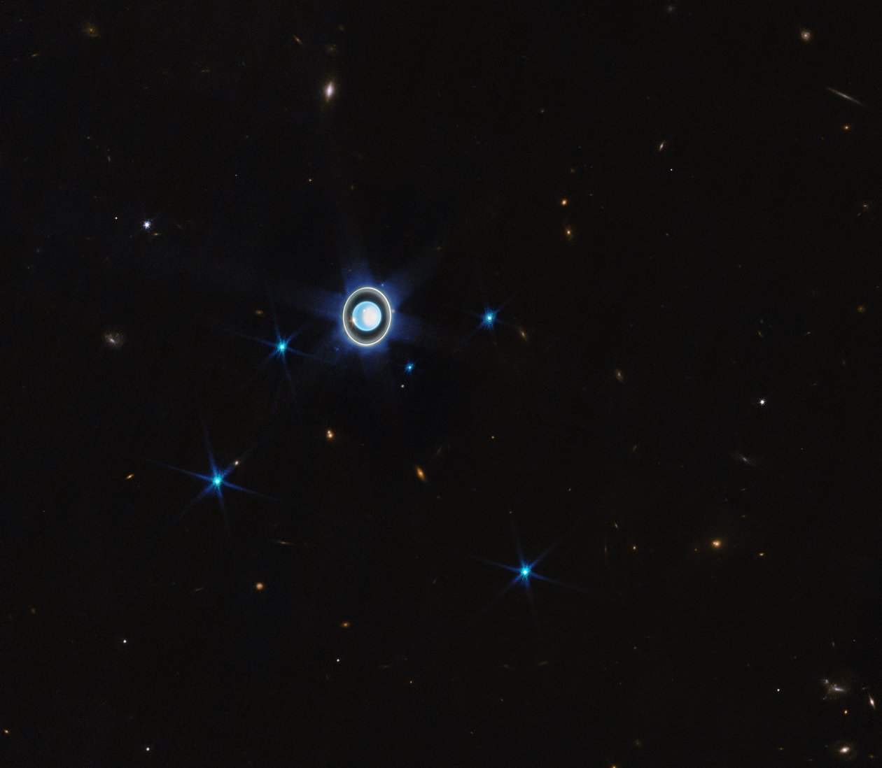Uranüs (NIRCam Pusula Görüntüsü) Açıklamasız by James Webb Space Telescope (NASA)