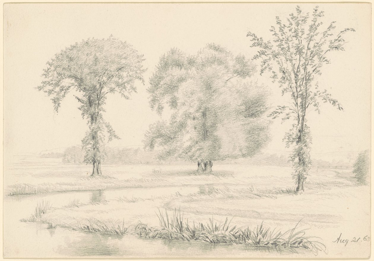 Üç Ağaçlı Manzara by James Wells Champney