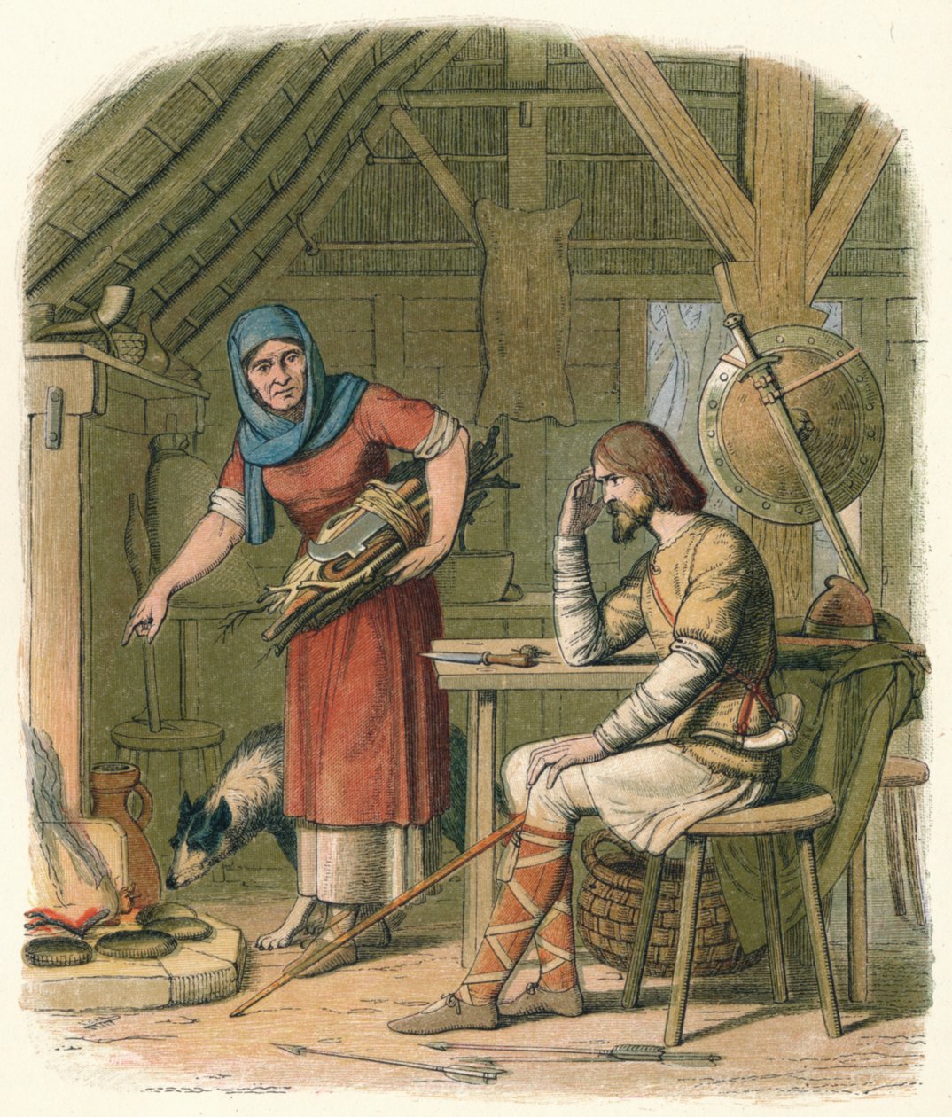 Alfred, çoban kulübesindeki kulübede, c878 1864 by James William Edmund Doyle
